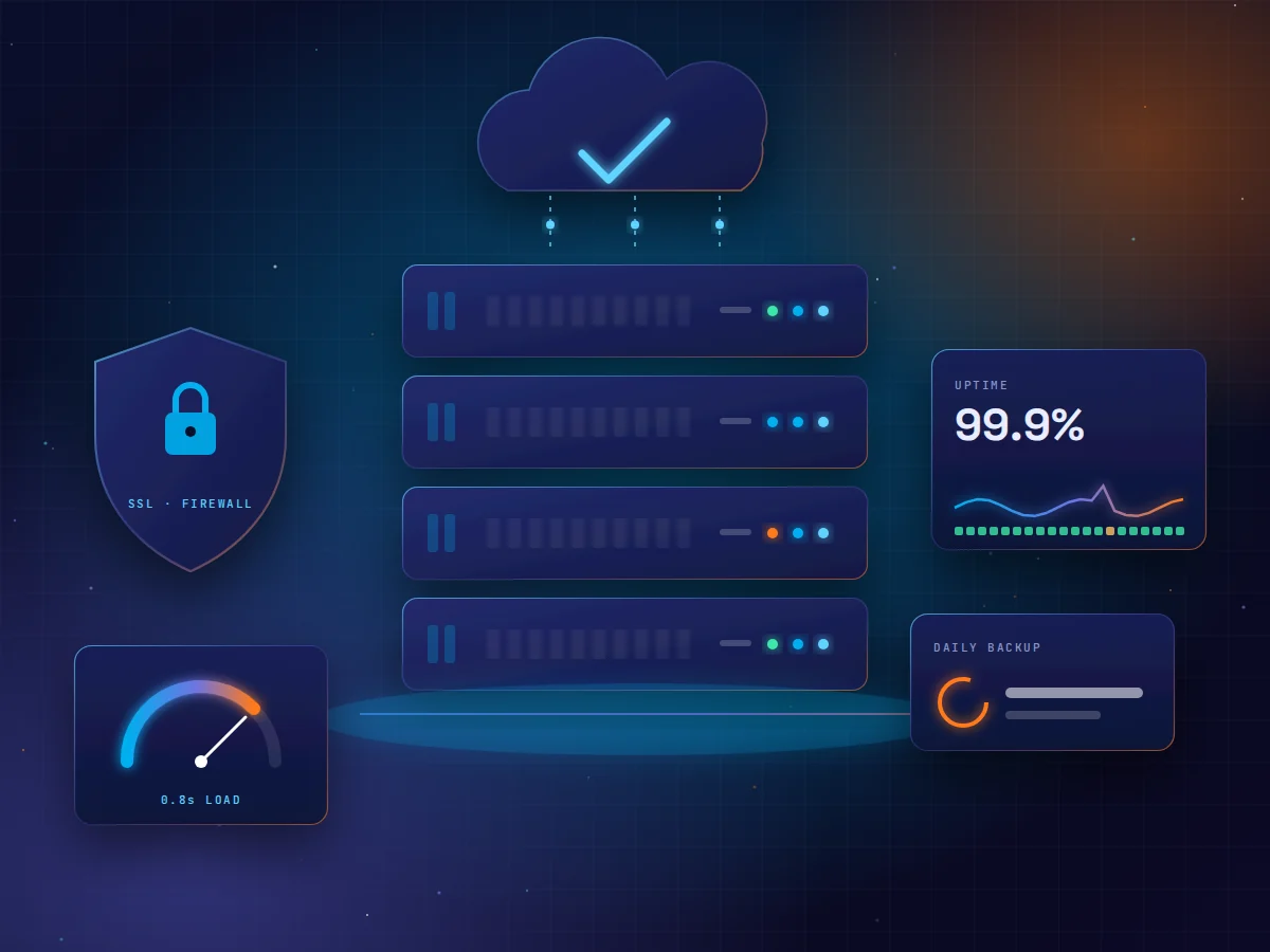 Web hosting illustration