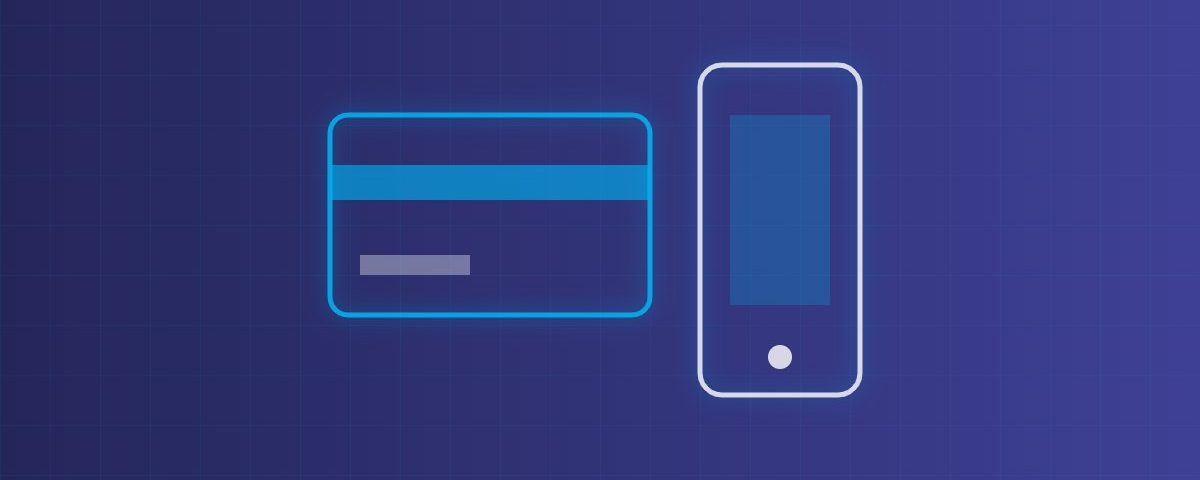 Card and phone illustration in Hepsia brand colours