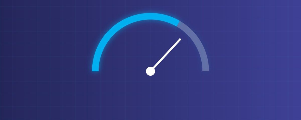 Speed gauge illustration in Hepsia brand colours