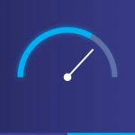 Speed gauge illustration in Hepsia brand colours